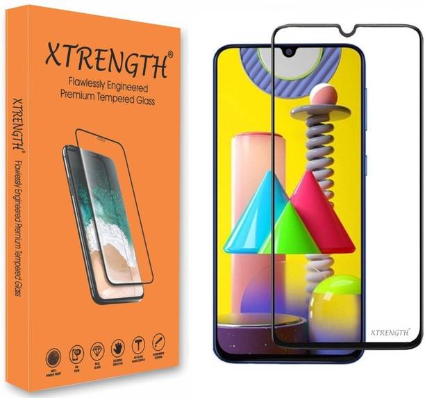 XTRENGTH Edge To Edge Tempered Glass for Samsung Galaxy F41, Samsung Galaxy M31, Samsung Galaxy M21, Samsung Galaxy F22, Samsung Galaxy A50, Samsung Galaxy A50s, Samsung Galaxy M30, Samsung Galaxy M30s, Samsung Galaxy M32, OPPO F15, Samsung Galaxy M31 Prime, Samsung Galaxy A20, Samsung Galaxy A30
