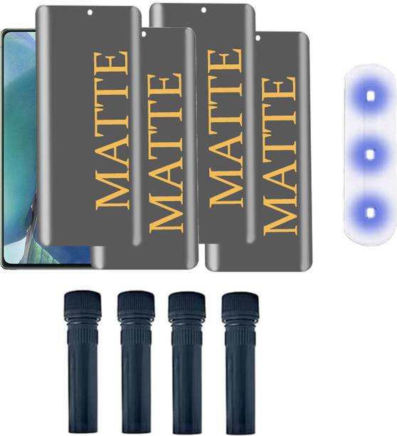 TELE SHIELD Edge To Edge Tempered Glass for SAMSUNG GALAXY NOTE 20 MATTE UV TEMPERED GLASS SCREEN PROTECTOR | ANTI-FINGERPRINT | ANTI GLARE| SCRACTH RESISTANT| MATTE FINISH UV TEMPERED GLASS WITH INSTALLATION KIT (PACK OF 4)