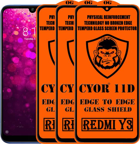 CYOR Edge To Edge Tempered Glass for REDMI Y3