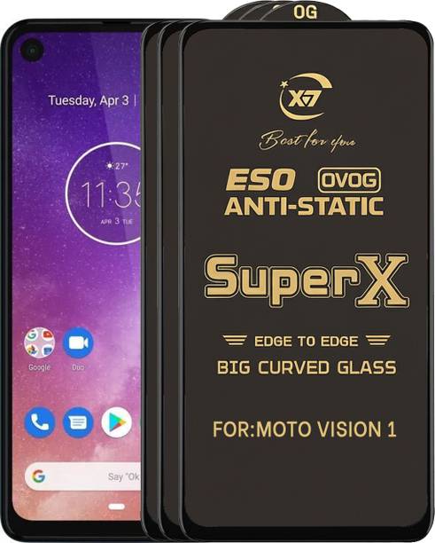 ANILUQ Edge To Edge Tempered Glass for MOTO VISION 1