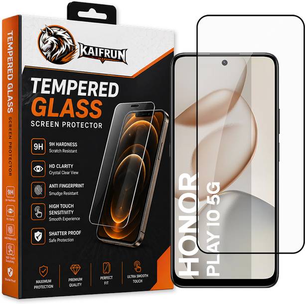 KAIFRUN Edge To Edge Tempered Glass for Honor Play10 5G FRONT | Edge to Edge Screen Protector Guard | 9H Hardness | Edge to Edge | Bubble Free | HD Clear | Fingerprint Compatible | Case friendly
