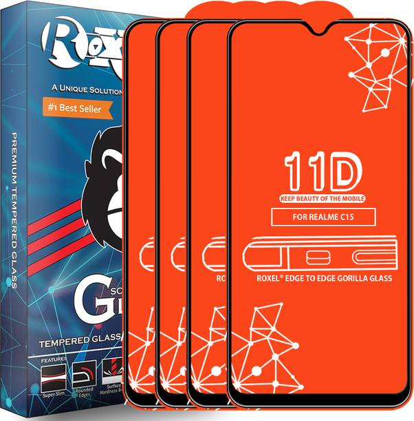 Roxel Edge To Edge Tempered Glass for Realme C15