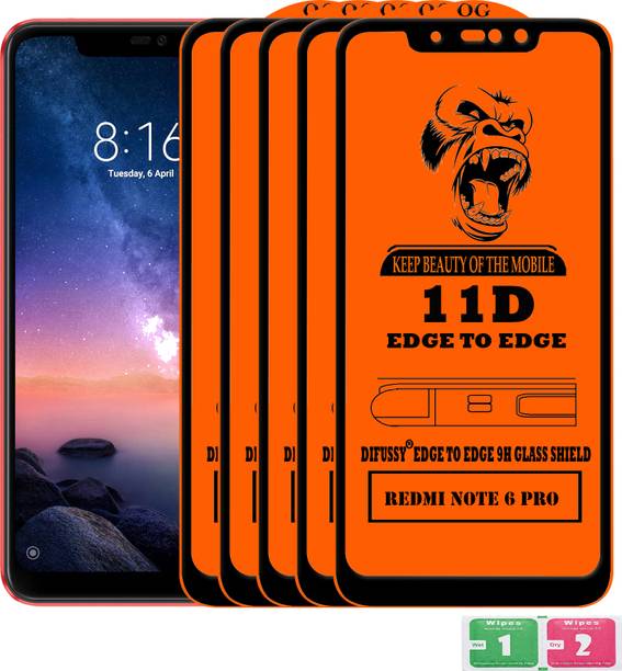 Difussy Edge To Edge Tempered Glass for Mi Redmi Note 6 Pro