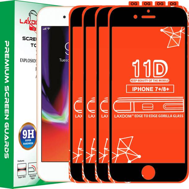 Laxdom Edge To Edge Tempered Glass for Apple iPhone 8 Plus