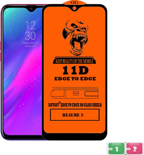 Difussy Edge To Edge Tempered Glass for Realme 3
