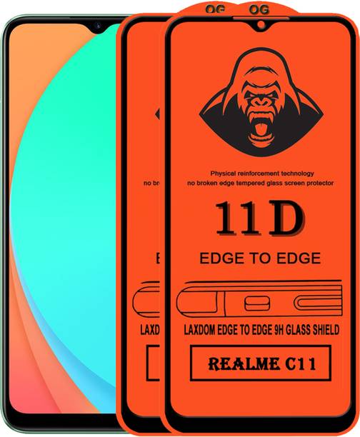 Laxdom Edge To Edge Tempered Glass for REALME C11
