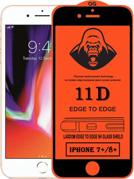 Laxdom Edge To Edge Tempered Glass for Apple iPhone 8 Plus