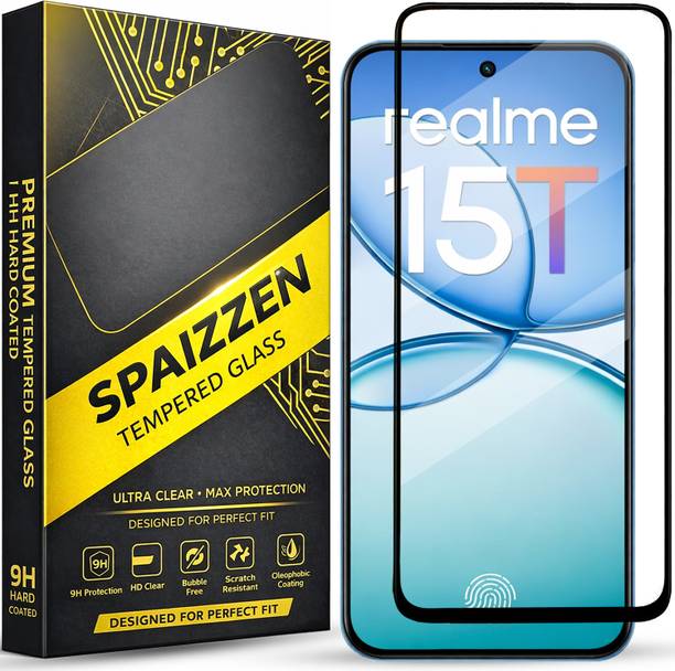 SPAIZZEN Edge To Edge Tempered Glass for Realme 15T 5G, Realme 15T