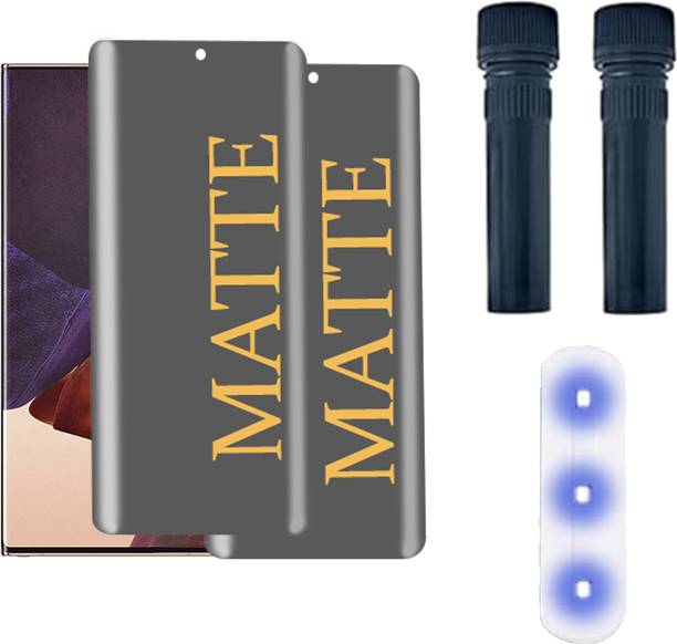 Blate Edge To Edge Tempered Glass for SAMSUNG GALAXY NOTE 20 ULTRA MATTE UV TEMPERED GLASS SCREEN PROTECTOR | ANTI-FINGERPRINT | ANTI GLARE| SCRACTH RESISTANT| MATTE FINISH UV TEMPERED GLASS WITH INSTALLATION KIT (PACK OF 2)