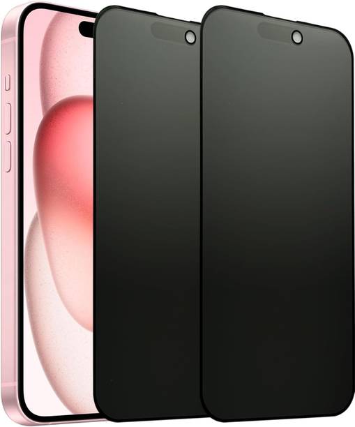 Hamz Edge To Edge Tempered Glass for iPhone 15 Matte Privacy Glass Protector