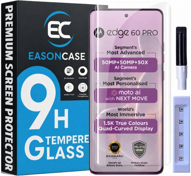 Eason Case Edge To Edge Tempered Glass for Motorola Edge 60 5G / Moto Edge 60 Pro 5G 9H Hardness, UV Premium Screen Protector