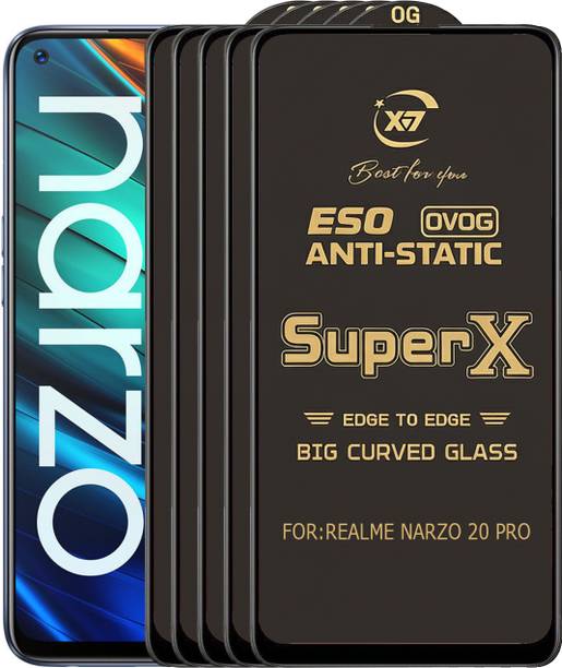 ANILUQ Edge To Edge Tempered Glass for REALME NARZO 20 PRO