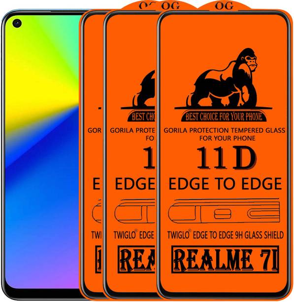 TWIGLO Edge To Edge Tempered Glass for REALME 7I