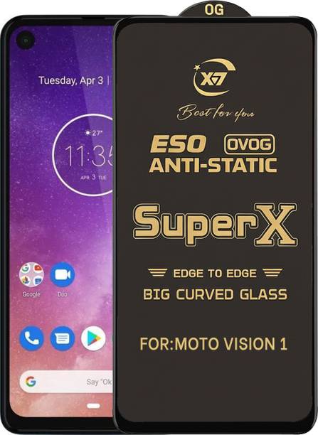ANILUQ Edge To Edge Tempered Glass for MOTO VISION 1