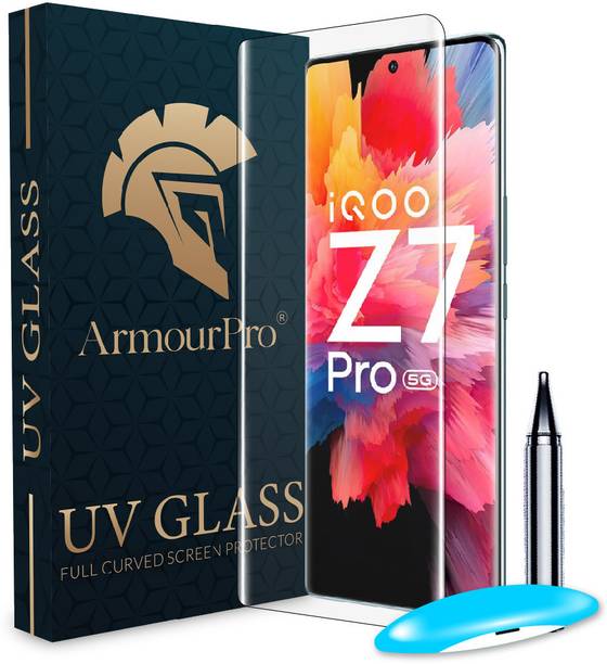 ArmourPro Edge To Edge Tempered Glass for IQOO Z7 Pro 5G, IQOO Z7Pro 5G, Z7 Pro 5G, IQOO Z7 Pro, IQOO Z7Pro, UV Curved Screen Protector with Easy Installation Kit