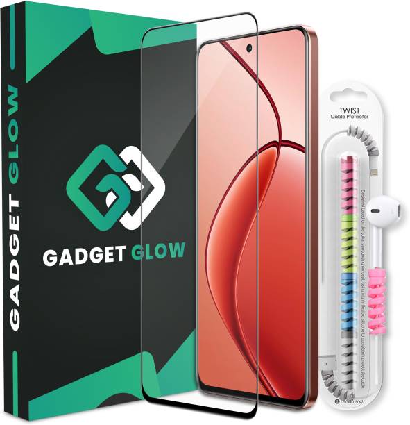 Gadget Glow Edge To Edge Tempered Glass for Realme P1 5G, Realme P1, P1 5G, P1, (Tempered Glass), (OG & Cable)