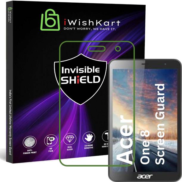 iWishKart Edge To Edge Tempered Glass for Acer One 8 T4-82L 8.7 Inch, Premium Military grade Edge to Edge Premium gorilla temper black glass screen guard with Self Installation Guide - Wet & Dry wipes, Dust Absorber [With Warranty] tab / tablet | Premium Accessories