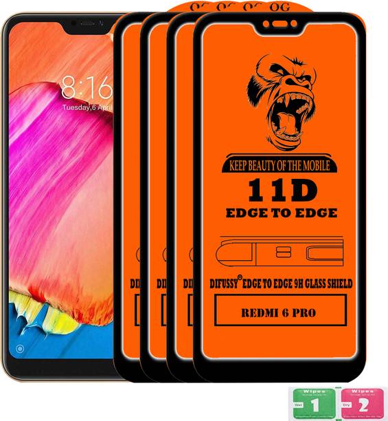 Difussy Edge To Edge Tempered Glass for Mi Redmi 6 pro