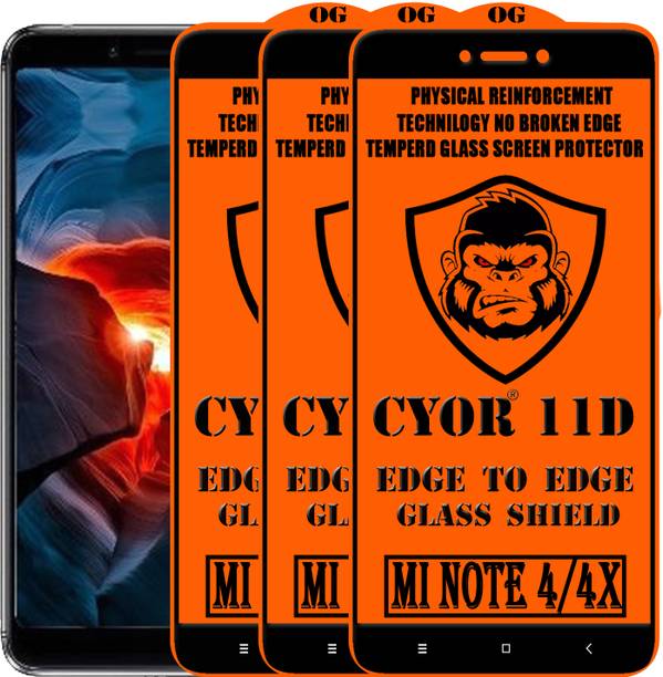 CYOR Edge To Edge Tempered Glass for Mi Redmi Note 4