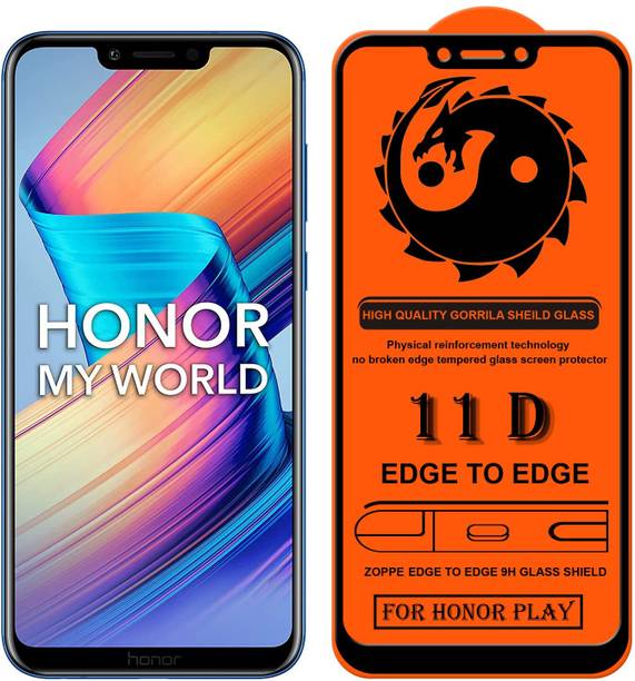 9H Edge To Edge Tempered Glass for Honor PLAY (11D Full Glue Tempered Glass Edge to Edge Full Screen Coverage with Easy Installation Kit)