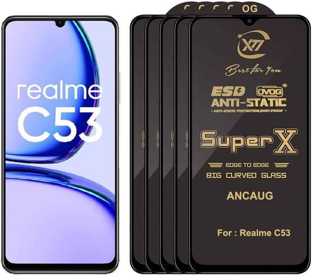 ANCAUG Edge To Edge Tempered Glass for Realme C53
