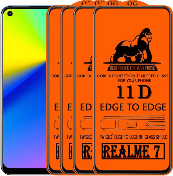 TWIGLO Edge To Edge Tempered Glass for REALME 7