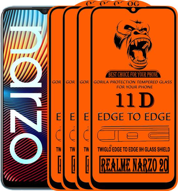 TWIGLO Edge To Edge Tempered Glass for REALME NARZO 20