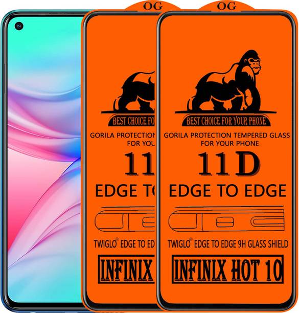 TWIGLO Edge To Edge Tempered Glass for INFINIX HOT 10