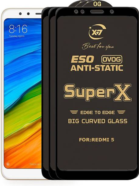 ANILUQ Edge To Edge Tempered Glass for Mi Redmi 5