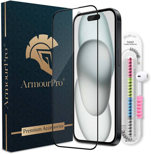 ArmourPro Edge To Edge Tempered Glass for Apple iPhone 15, iPhone