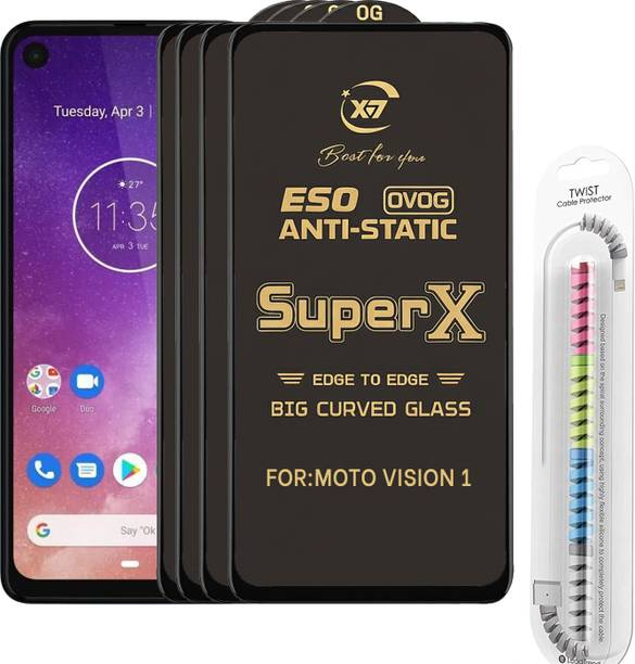 CYOR Edge To Edge Tempered Glass for MOTO VISION 1