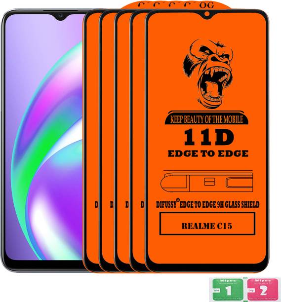 Difussy Edge To Edge Tempered Glass for REALME C15