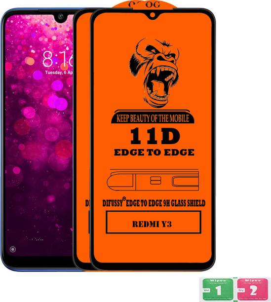 Difussy Edge To Edge Tempered Glass for REDMI Y3