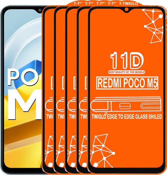 TWIGLO Edge To Edge Tempered Glass for REDMI POCO M5