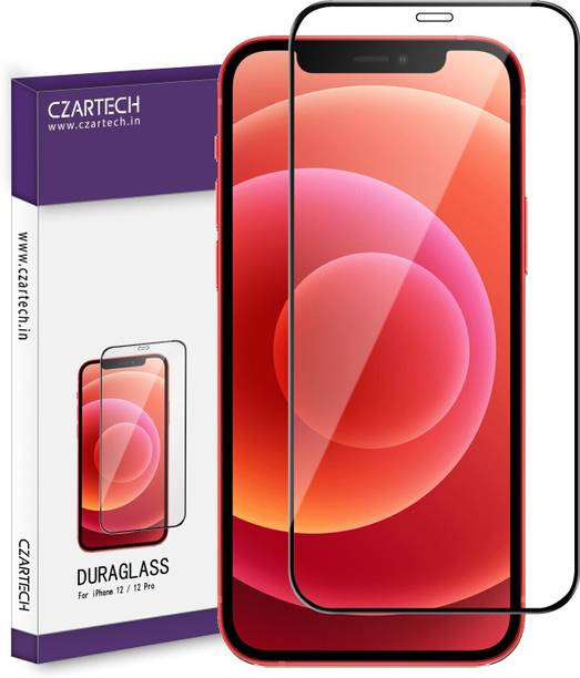 CZARTECH Edge To Edge Tempered Glass for Apple iPhone 12, Apple iPhone 12 pro