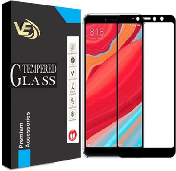 VILLA Edge To Edge Tempered Glass for Mi Redmi Y2 - 9H Hardness, Oleophobic Coating, Bubble-Free Screen Protector