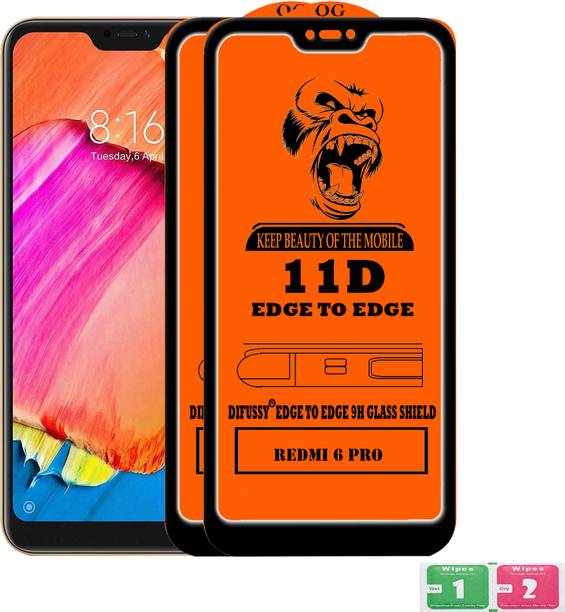 Difussy Edge To Edge Tempered Glass for Mi Redmi 6 pro