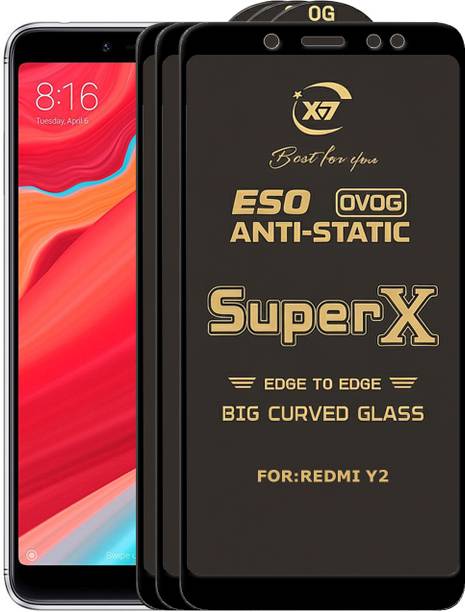 ANILUQ Edge To Edge Tempered Glass for Mi Redmi Y2