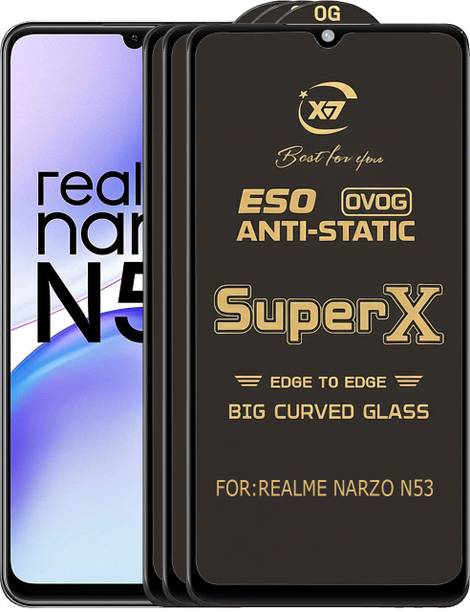 ANILUQ Edge To Edge Tempered Glass for REALME NARZO N53