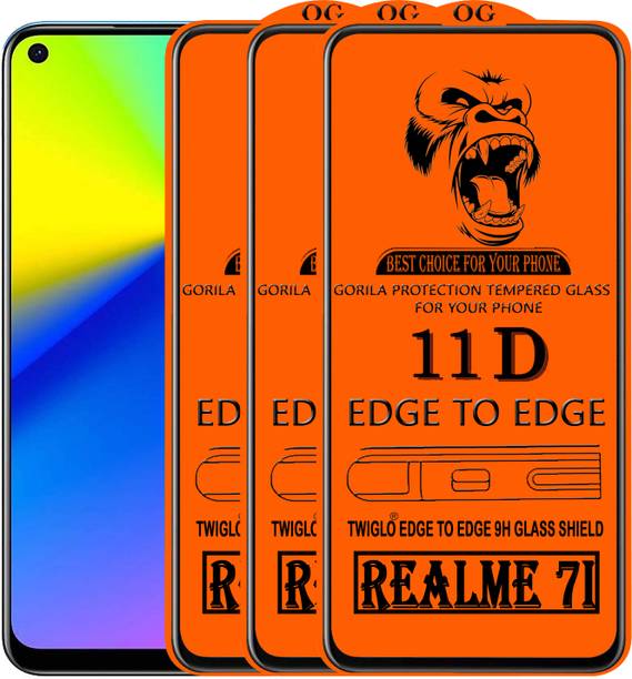TWIGLO Edge To Edge Tempered Glass for REALME 7I
