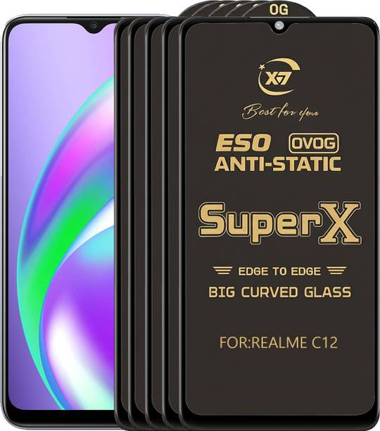 ANILUQ Edge To Edge Tempered Glass for REALME C12