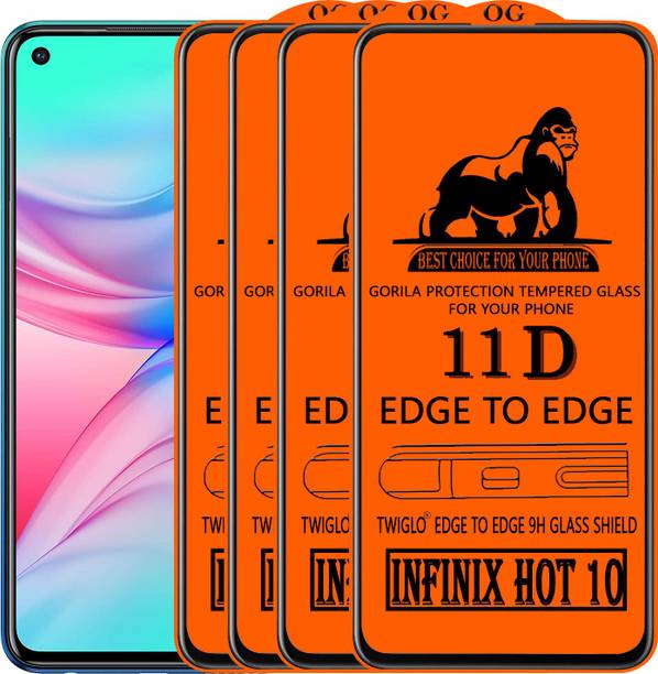 TWIGLO Edge To Edge Tempered Glass for INFINIX HOT 10