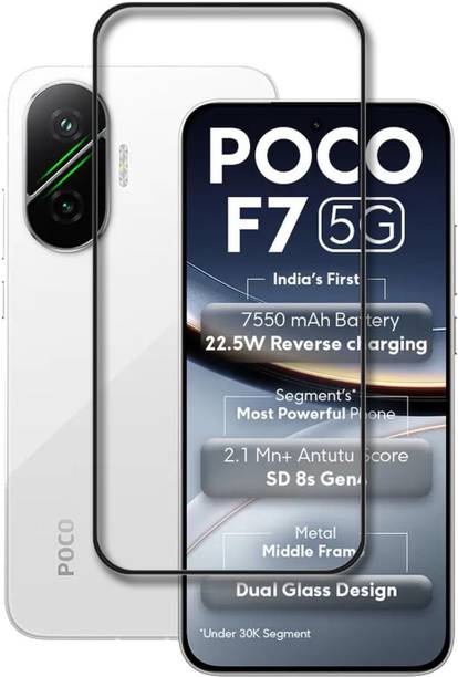 INFINITYWORLD Edge To Edge Tempered Glass for Poco F7 5G, POCO F7 5G