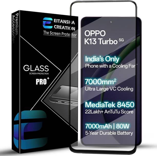 EITANSHA CREATION Edge To Edge Tempered Glass for OPPO K13 Turbo 5G, Oppo K13 Turbo