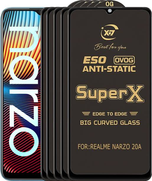 ANILUQ Edge To Edge Tempered Glass for REALME NARZO 20