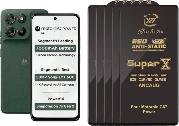 ANCAUG ENTERPRISES Edge To Edge Tempered Glass for Motorola G67 Power