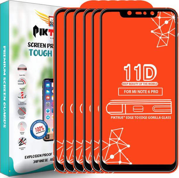 PikTrue Edge To Edge Tempered Glass for Mi Redmi Note 6 Pro