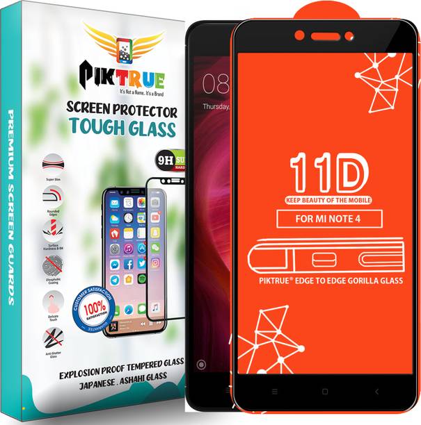 PikTrue Edge To Edge Tempered Glass for Mi Redmi Note 4