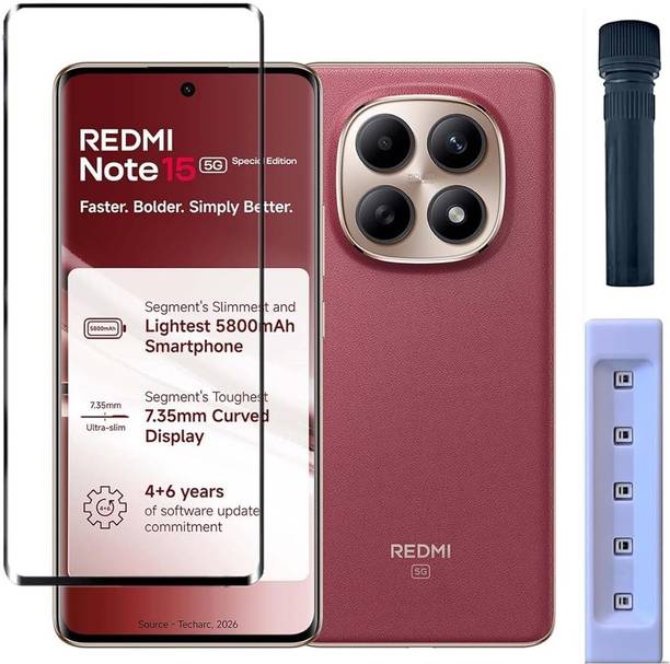 welldesign Tempered Glass Guard for REDMI Note 15 SE 5G, REDMI Note 15 5G, GLASS
