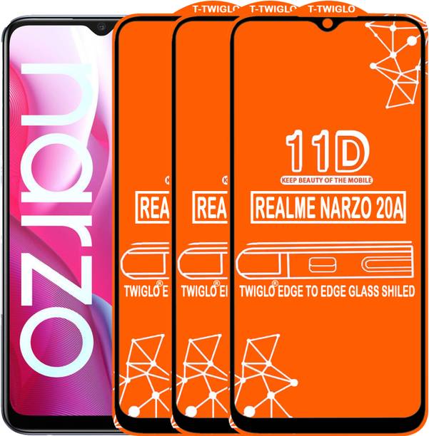 TWIGLO Edge To Edge Tempered Glass for REALME NARZO 20A